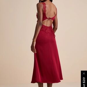 Lulu's Scarlet Backless Dress